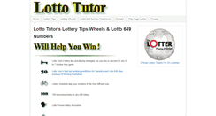 Desktop Screenshot of lottotutor.com