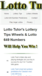 Mobile Screenshot of lottotutor.com